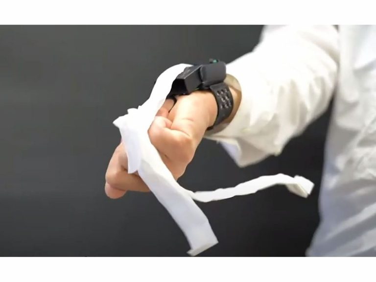 Japanese designer invents Spidey-style wrist gadget which shoots plastic shopping bags