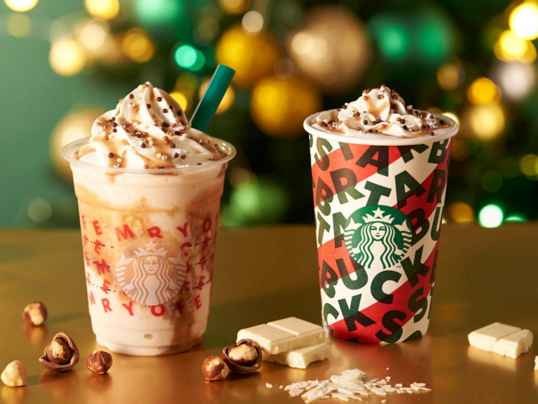 Starbucks Japan Wants You to Go Nuts for Their Chocolatey Christmas Frappuccino and Mocha Duo