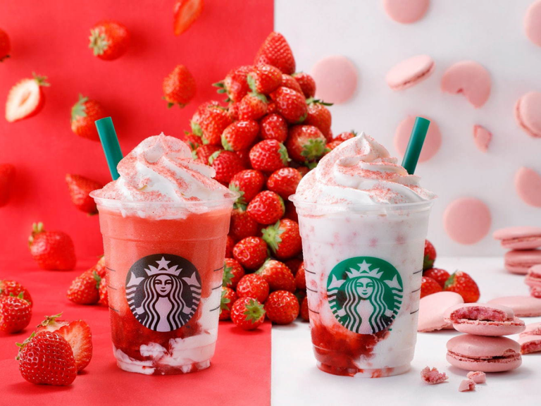 Starbucks Japan’s New Strawberry Frappuccinos: Pledge Instagram Allegiance to Red or White