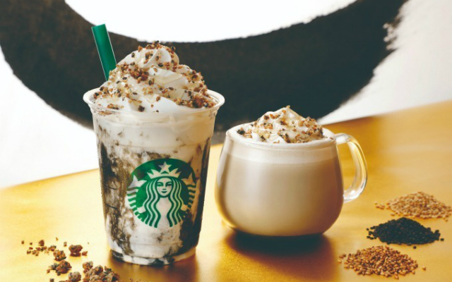 Starbucks Continue Japan Wonder Project with Sesame Sesame Sesame Frappuccino and Latte