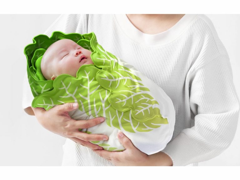 Japanese media group’s Chinese cabbage swaddle turns babies into actual cabbage patch kids
