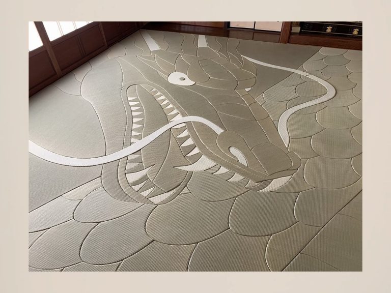 Tatami art recreates stunning images using traditional Japanese flooring material