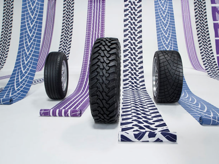 Japanese Tire Manufacturers Show Off Chic Tire Tread Pattern Summer Kimono