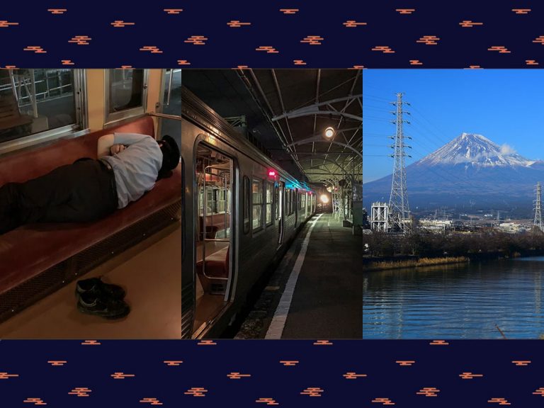 Spend a night on a stopped train near Mt. Fuji on Gakunan Railway Line, famous for night views