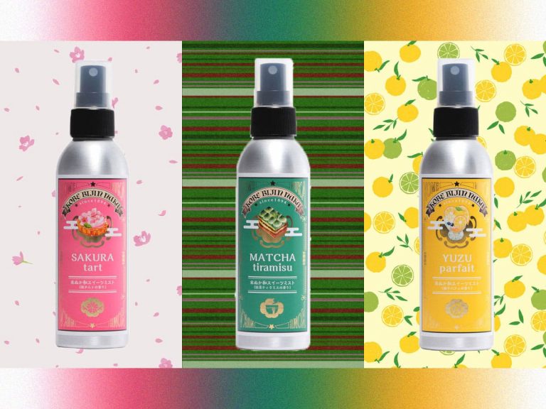 Moisturizing beauty mists envelop you in the fragrance of Japanese sweets